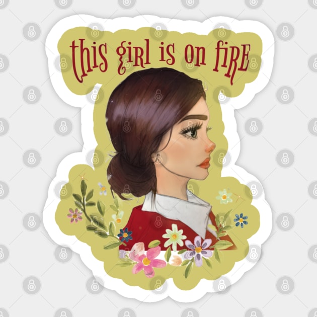 This girl is on fire 🔥 Sticker by AuraArtDesigner